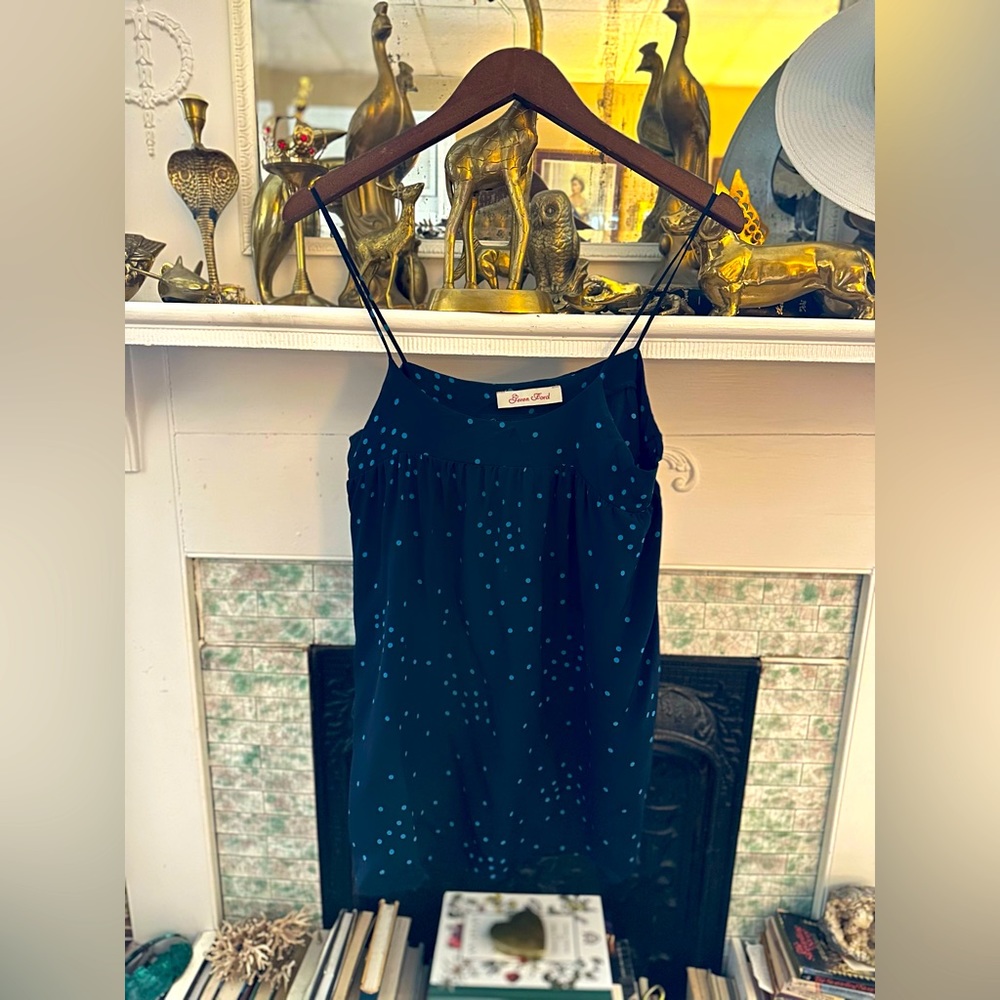 Oversized Polka Dot Silk Tank from Geren Ford